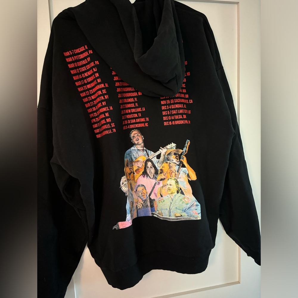 Zach Bryan Tour Washed Black Hoodie